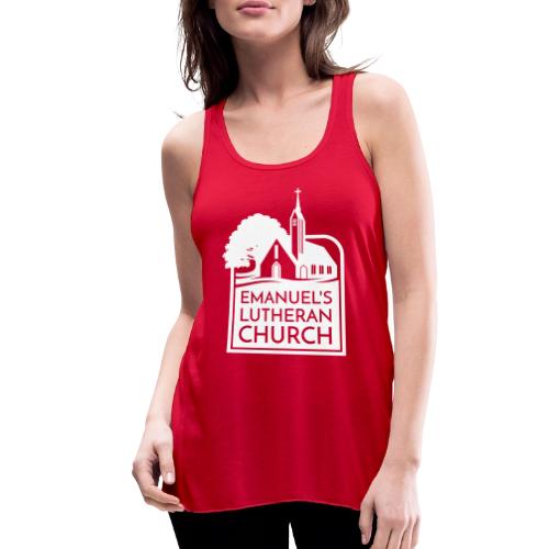 Single Vertical white2 - Women's Flowy Tank Top by Bella