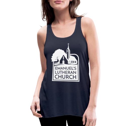 Single Vertical white2 - Women's Flowy Tank Top by Bella