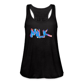 Milk 1 - Women's Flowy Tank Top by Bella - navy - Front - Julia (174cm)