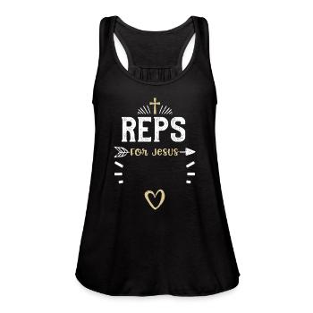 Reps For Jesus - Jesus - Women's Flowy Tank Top by Bella -  - Front - Julia (174cm)