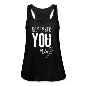 Inspirational Quote - Women's Flowy Tank Top by Bella - navy - Front - Julia (174cm)