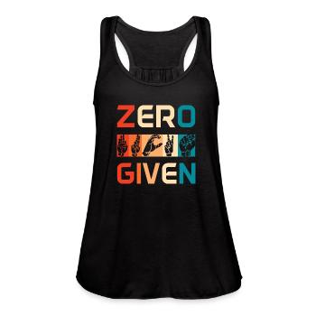 Zero Fucks Given - Women's Flowy Tank Top by Bella - navy - Front - Julia (174cm)