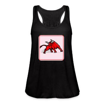 Bull - Women's Flowy Tank Top by Bella - navy - Front - Julia (174cm)