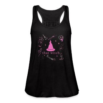 That witch - Women's Flowy Tank Top by Bella - navy - Front - Julia (174cm)