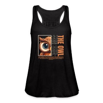 The Owl Streetwear - Women's Flowy Tank Top by Bella -  - Front - Julia (174cm)
