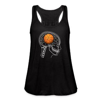 BASKETBALL BRAIN ON X-RAY DESIGN - Women's Flowy Tank Top by Bella -  - Front - Julia (174cm)