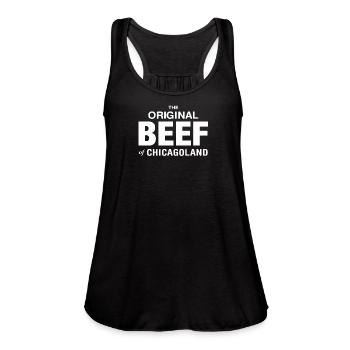 The Beef of chicagoland - Women's Flowy Tank Top by Bella - navy - Front - Julia (174cm)