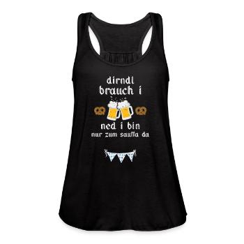 Dirndl Need I Ned I Am Only Too... - Women's Flowy Tank Top by Bella - navy - Front - Julia (174cm)