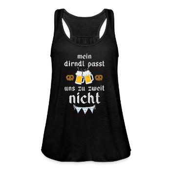 My Dirndl Fits Us For Two N... - Women's Flowy Tank Top by Bella - navy - Front - Julia (174cm)