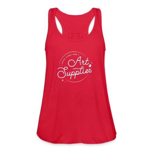 Good Vibes and Art Supplies White - Women's Flowy Tank Top by Bella