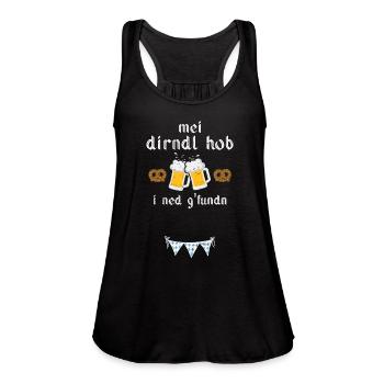 Mei Dirndl Hob I Ned G'fundn - Women's Flowy Tank Top by Bella - navy - Front - Julia (174cm)