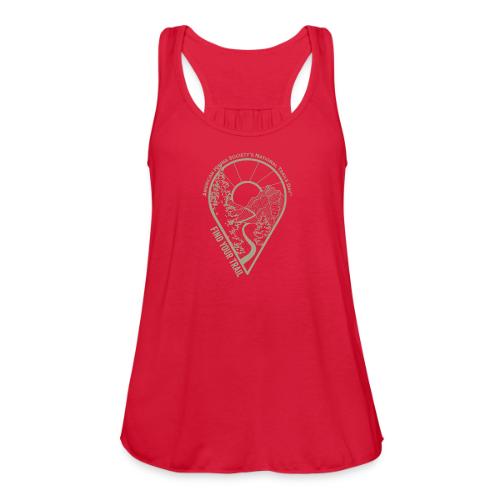 Find Your Trail Location Pin: National Trails Day - Women's Flowy Tank Top by Bella