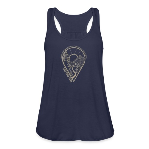 Find Your Trail Location Pin: National Trails Day - Women's Flowy Tank Top by Bella