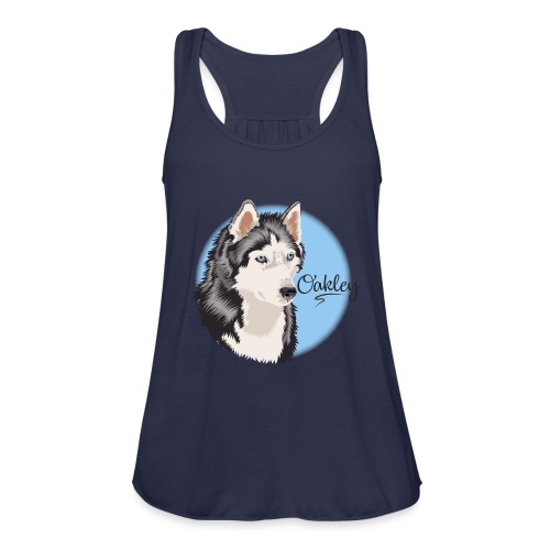 Oakley the Husky from Gone to the Snow Dogs - Women's Flowy Tank Top by Bella