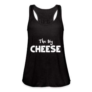 The Big Cheese - Cheese - Women's Flowy Tank Top by Bella - navy - Front - Julia (174cm)