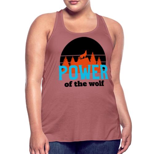 Power Of The Wolf - Women's Flowy Tank Top by Bella