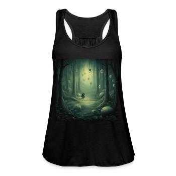 Twilight Enigma: Mystical Beings of the Dusk - Women's Flowy Tank Top by Bella -  - Front - Julia (174cm)
