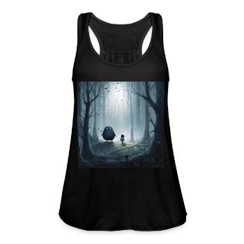Whispers of Twilight: Enigmatic Forest Encounter - Women's Flowy Tank Top by Bella -  - Front - Julia (174cm)