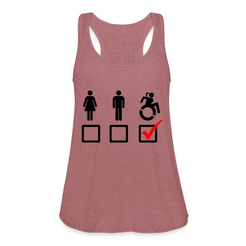 Female wheelchair user, check! - Women's Flowy Tank Top by Bella