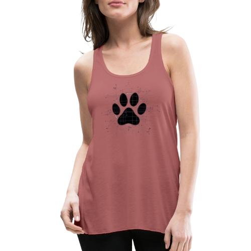 Pawsitive Blueprint (pawprint B/W Only) - Women's Flowy Tank Top by Bella