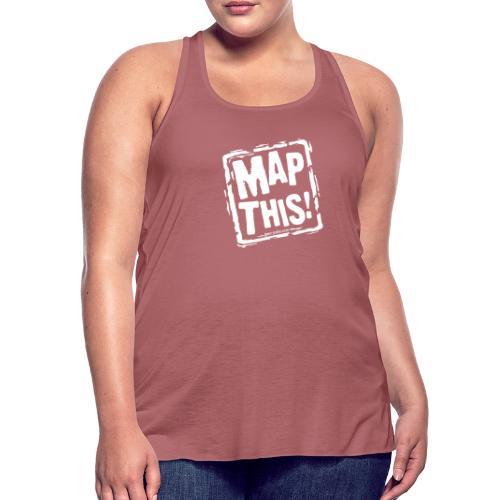 MapThis! White Stamp Logo - Women's Flowy Tank Top by Bella