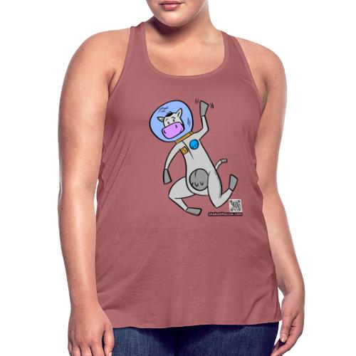 Astronaut Shakes the Cow - Women's Flowy Tank Top by Bella