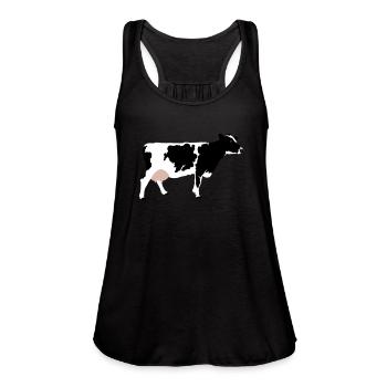 cow - Women's Flowy Tank Top by Bella - mauve - Front - Julia (174cm)