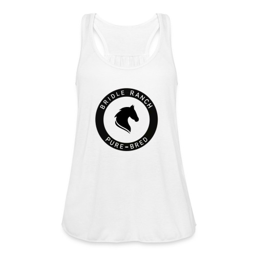 Bridle Ranch Pure-Bred (Black Design) - Women's Flowy Tank Top by Bella