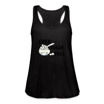 Farmer gift Ideas : FREE SUGAR FREE - Women's Flowy Tank Top by Bella - mauve - Front - Julia (174cm)