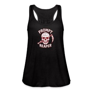 Prompt Reaper Skull Code - Women's Flowy Tank Top by Bella -  - Front - Julia (174cm)