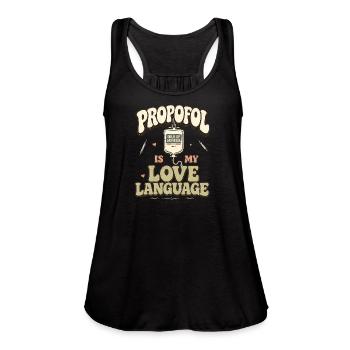 Propofol Is My Love Language Nurse Humor - Women's Flowy Tank Top by Bella - mauve - Front - Julia (174cm)