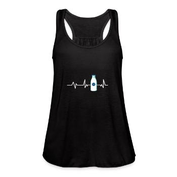 Milk Heartbeat Milk Gift Milk - Women's Flowy Tank Top by Bella - mauve - Front - Julia (174cm)