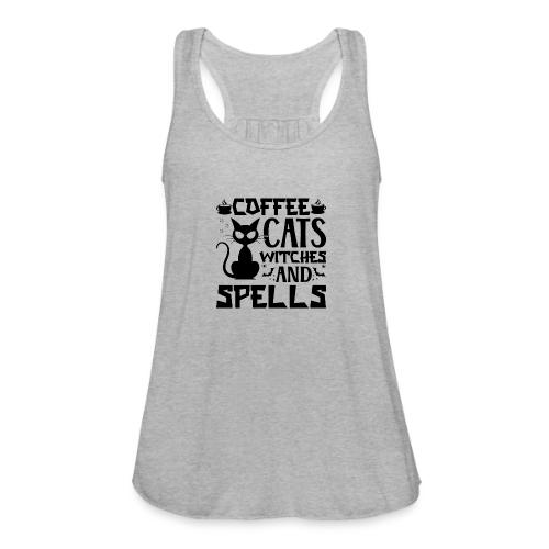 Coffee, Cats, Witches & Spells - Women's Flowy Tank Top by Bella