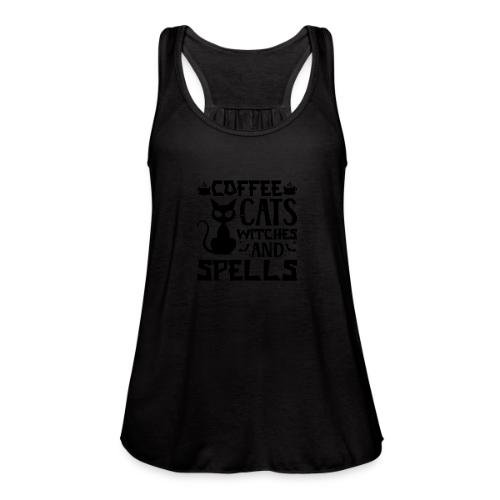 Coffee, Cats, Witches & Spells - Women's Flowy Tank Top by Bella