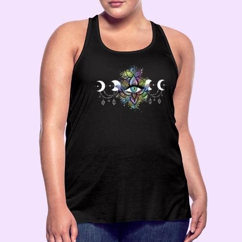 Third Eye Mandala - Moon Cycle Design - Women's Flowy Tank Top by Bella