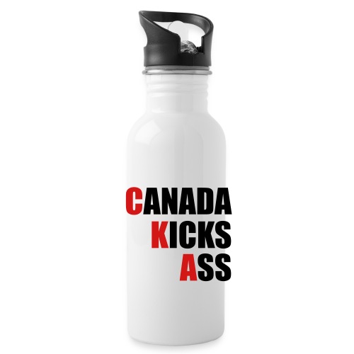 Canada Kicks Ass Vertical - Water Bottle