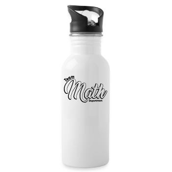Teacher T-shirt - Team Math Department - 20 oz Water Bottle - white - Right