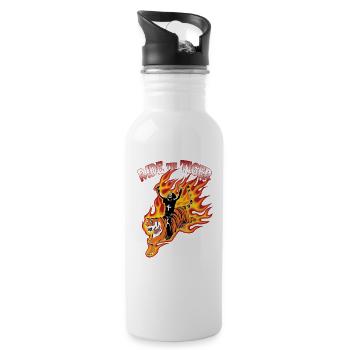 Heavy Metal Tiger - 20 oz Water Bottle - white - Right