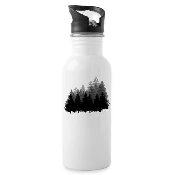 Love to hike in the forest - Pine Trees - 20 oz Water Bottle - white - Right