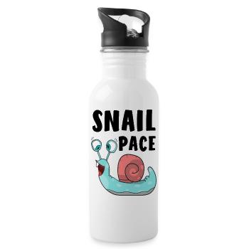 Snail pace snail - 20 oz Water Bottle - white - Right