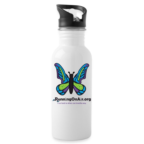 Running On Air logo for light colored shirts - 20 oz Water Bottle