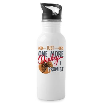 donkey, mini donkey, just a girl - 20 oz Water Bottle - white - Right