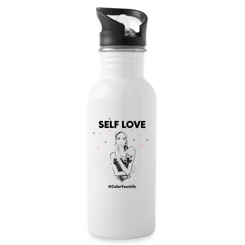 Self Love Black Print - Water Bottle