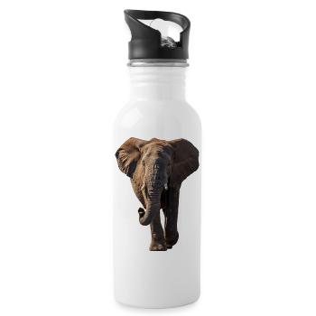 Elephant - 20 oz Water Bottle - white - Right