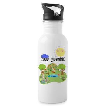 Good Morning - 20 oz Water Bottle - white - Right