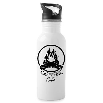 Campfire Cutie Inspired Saying For Campfire Vibes - 20 oz Water Bottle - white - Right