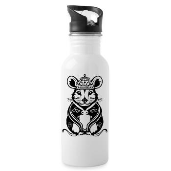 Rat Rodent Mouse - 20 oz Water Bottle - white - Right