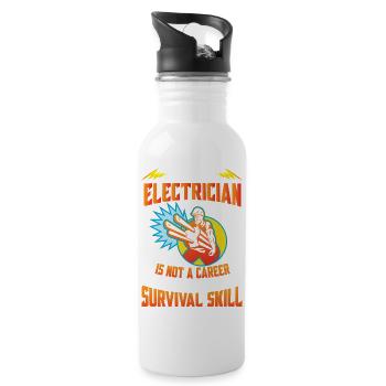 Being An Electrician Is Not A Career It s A Post - 20 oz Water Bottle - white - Right