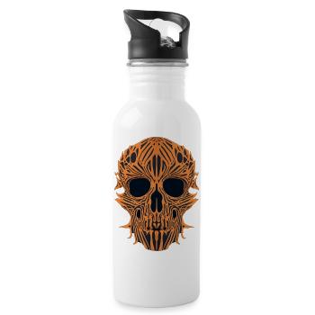 stunning skull - 20 oz Water Bottle - white - Right
