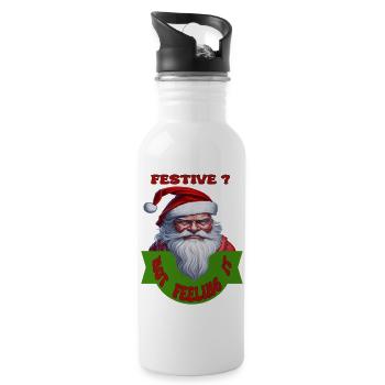 Grumpy Santa - 20 oz Water Bottle - white - Right